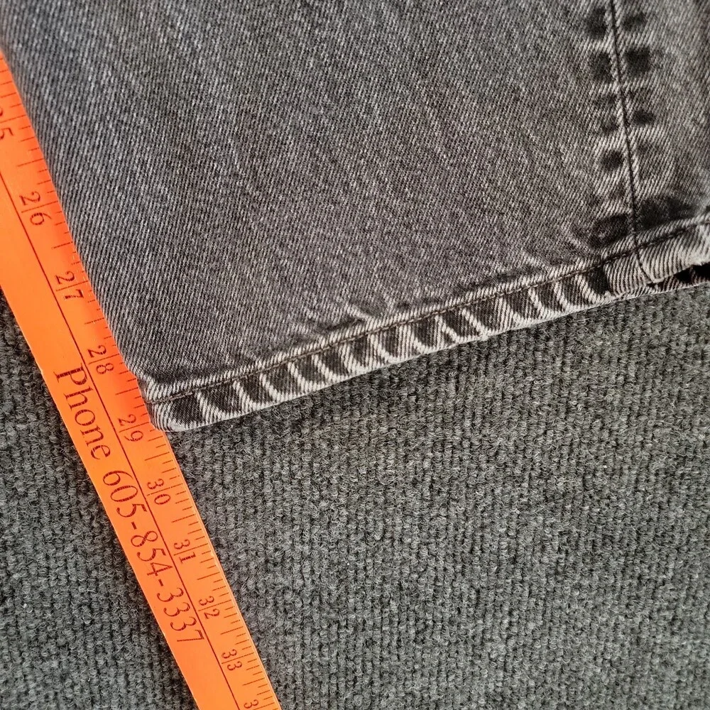 Levi's 501 Jeans Black Men’s 33x30 Straight Button Fly Fading Charcoal Black